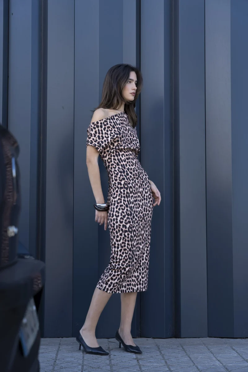 vestido animal print mujer