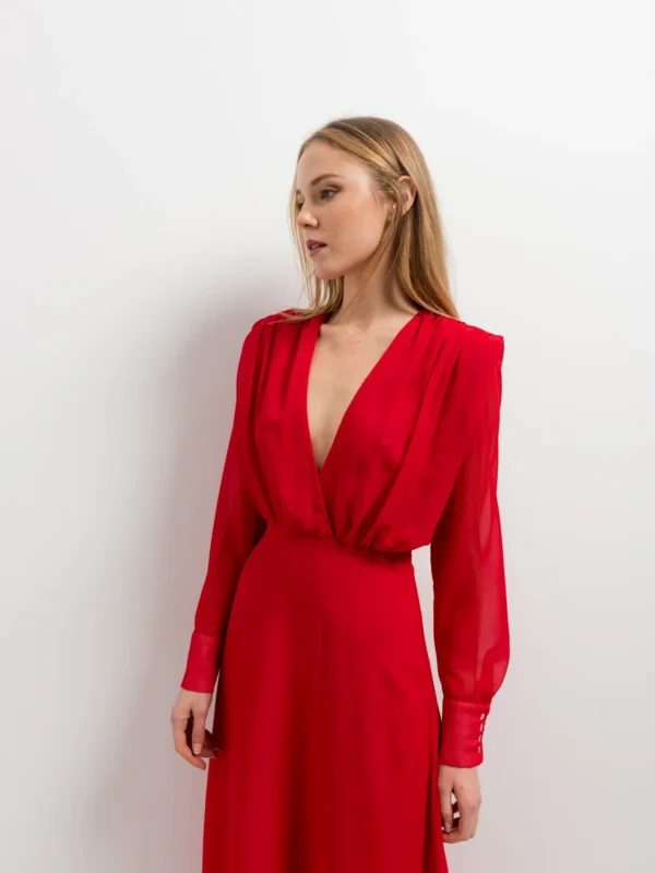 vestido rojo mujer