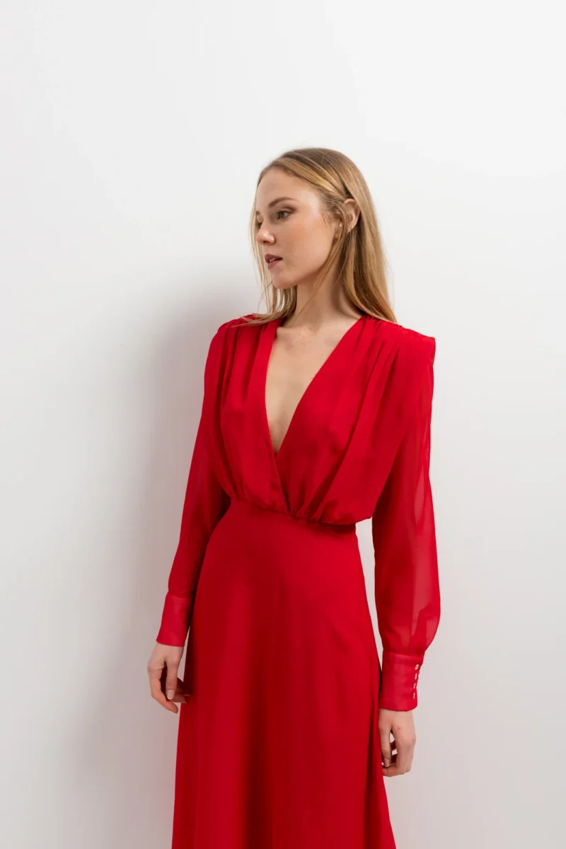 vestido rojo mujer