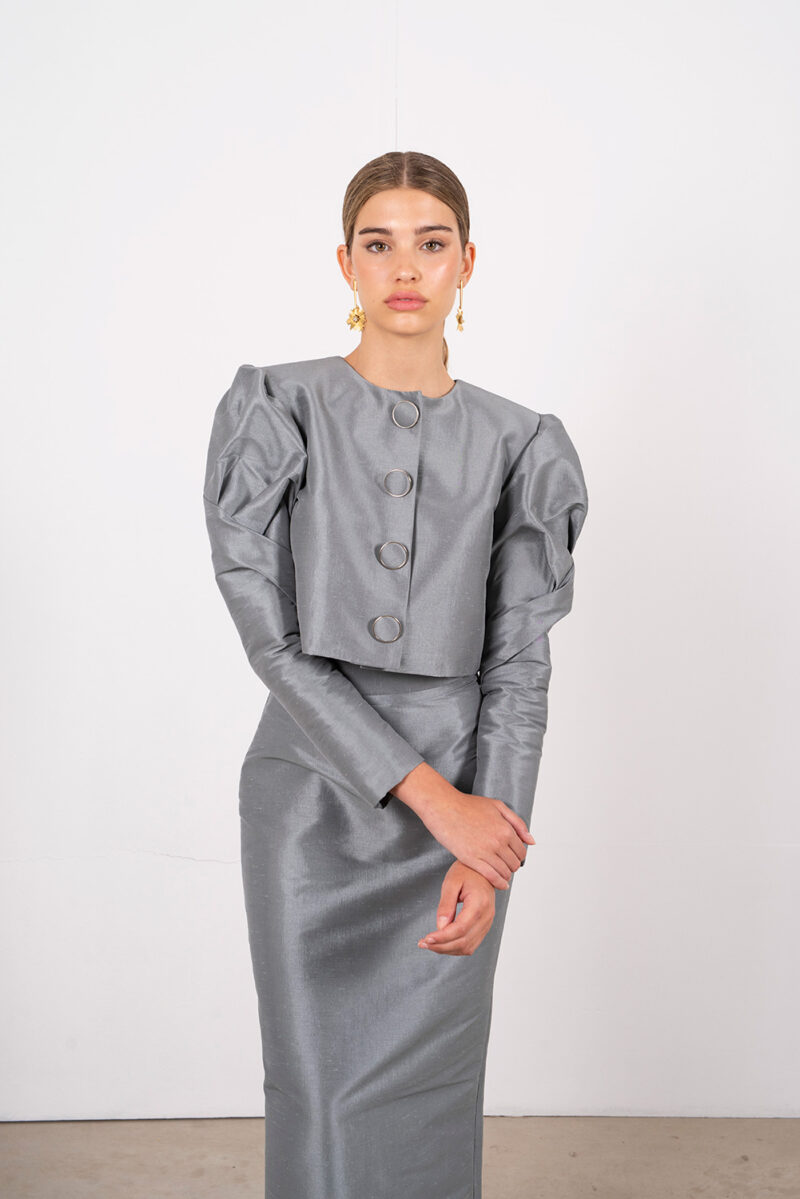 Falda AMALIA gris firma STRENA - Imagen 2